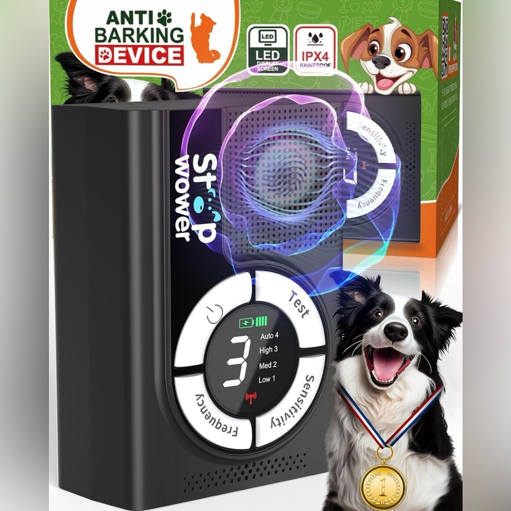 Anti Barking, Rechargeable Ultrasonic Dog Barking Deterrent Device for Dogs -NWT